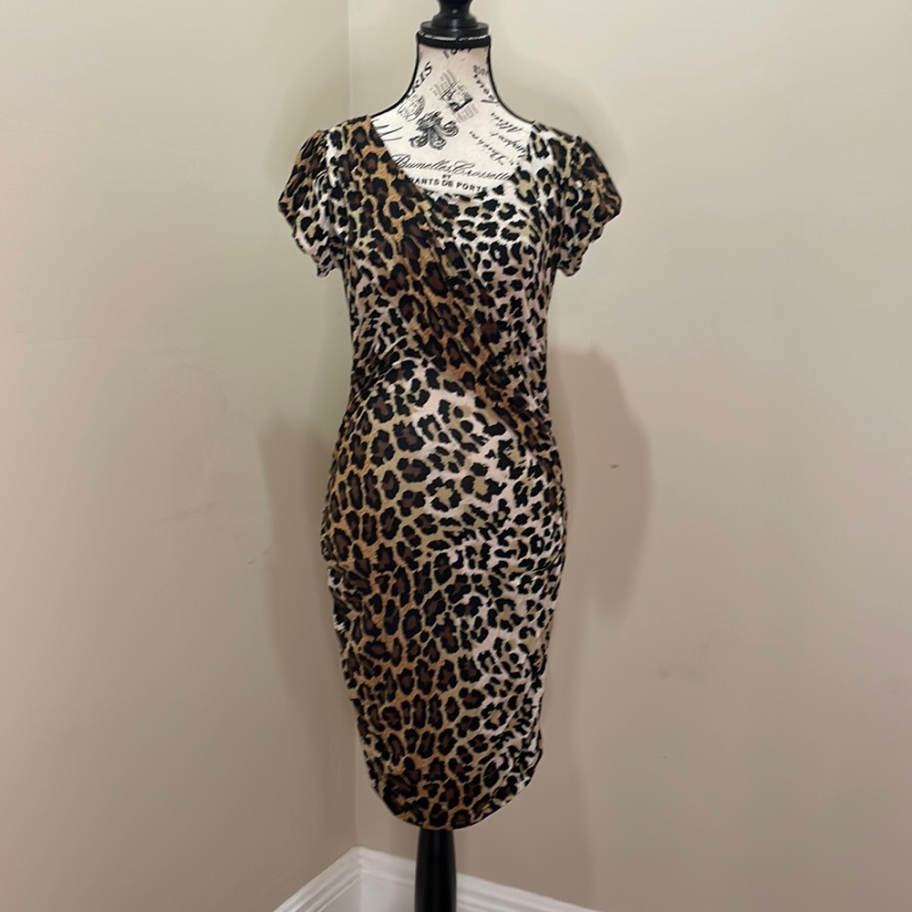 Bebe leopard print dress